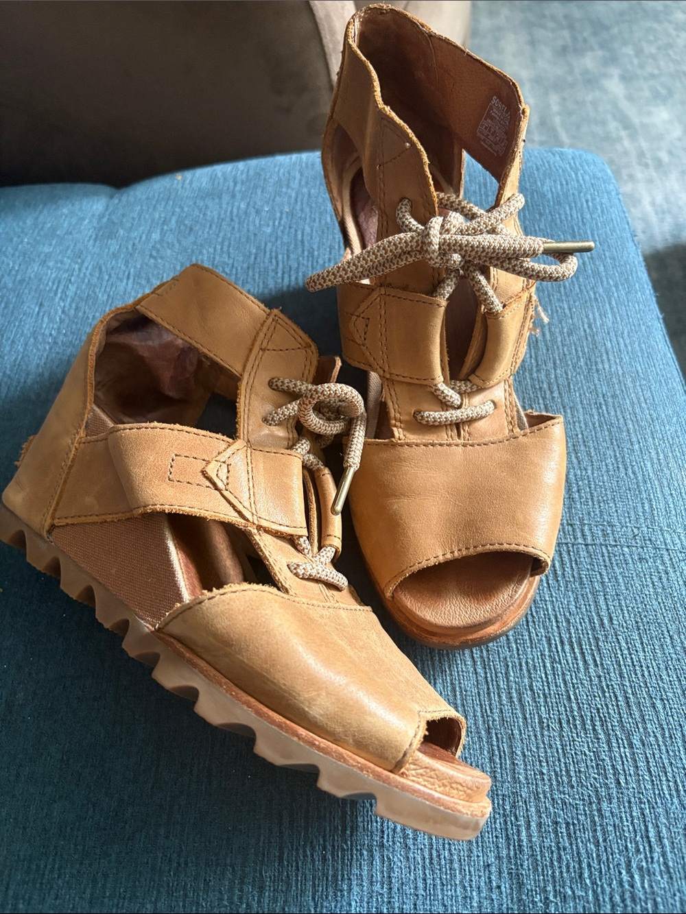Tan Sorel Wedge Shoes in Size 9!